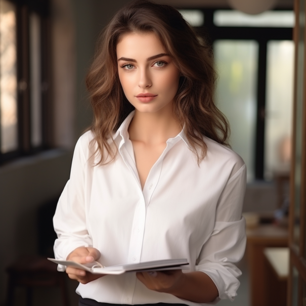 megadis_A_young_beautiful_gentle_psychologist_girl_in_a_white_s_94a7dd05-b4b0-4a08-8817-eaaf306f77d0